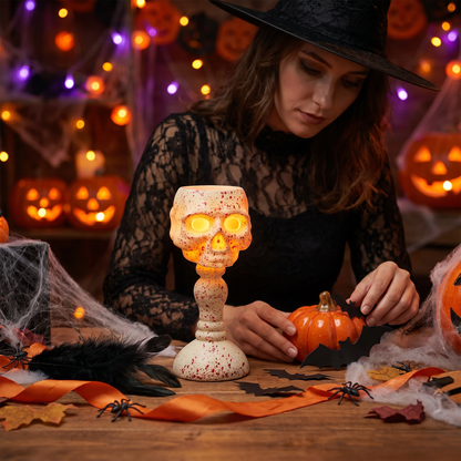 LED Spooky Double-Faced Skull Lamp