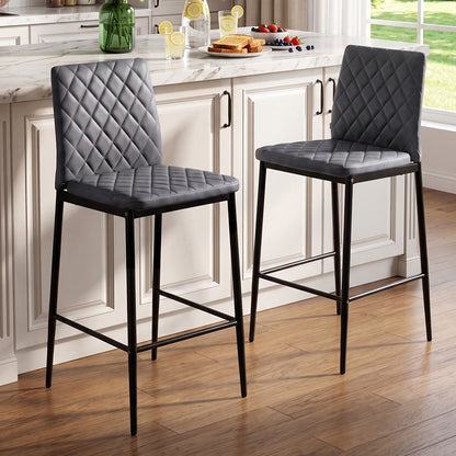 2PCS Upholstered Bar Stools
