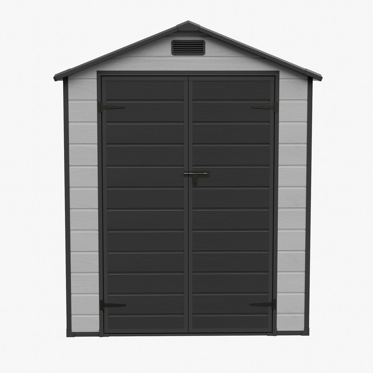 6 x 6 ft Plastic Garden Storage Shed with Apex Roof & Double Doors
