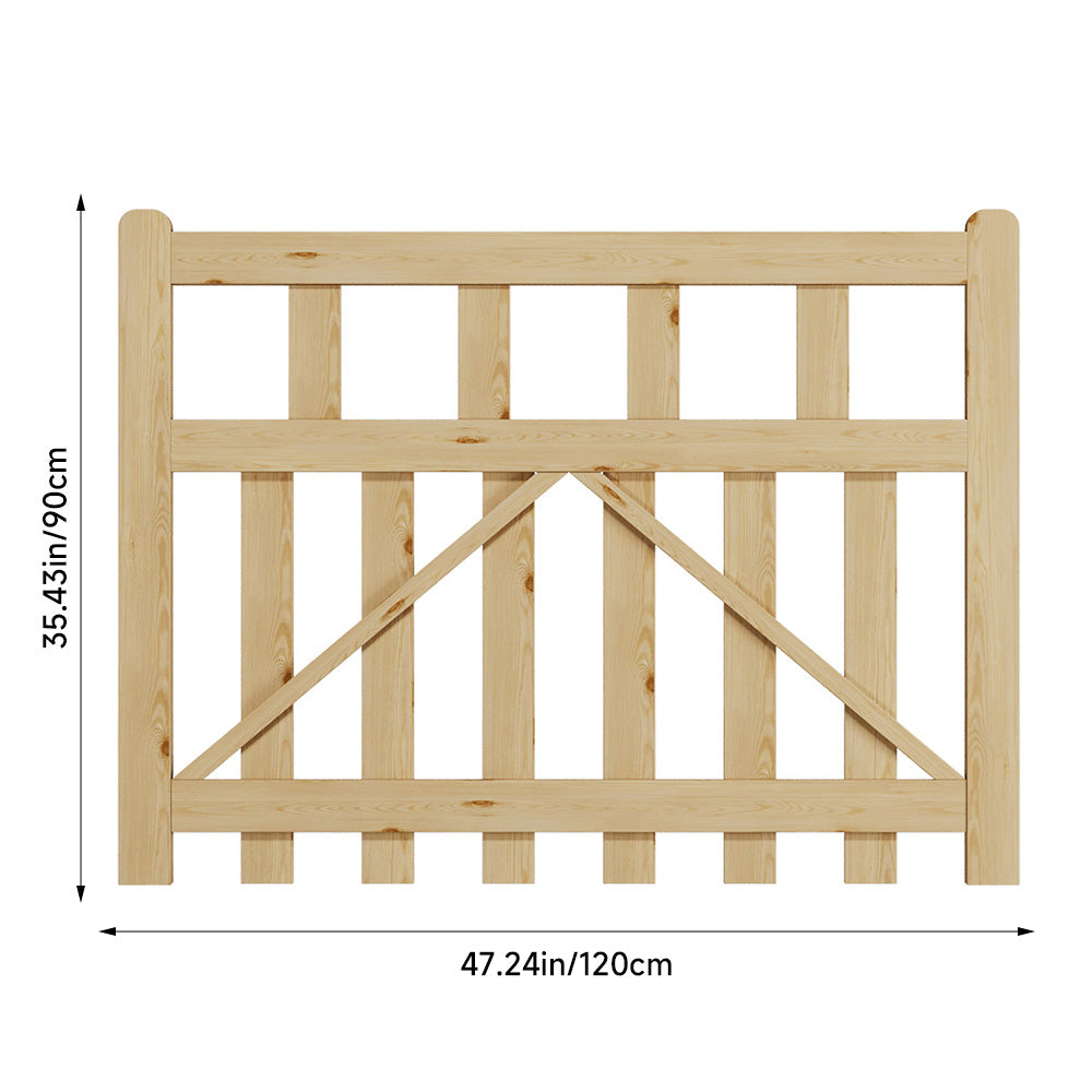 4x3ft Outdoor Wooden Garden Gate Fence Door