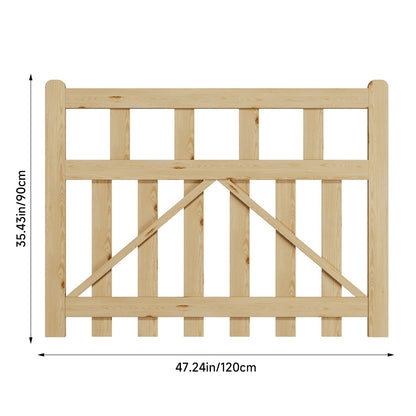 4x3ft Outdoor Wooden Garden Gate Fence Door