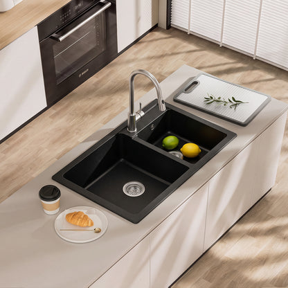 Modern Quartz Resin Composite Kitchen Sink with Waste Kit