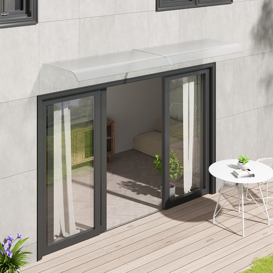 43cm W Frosted Window Door Awning
