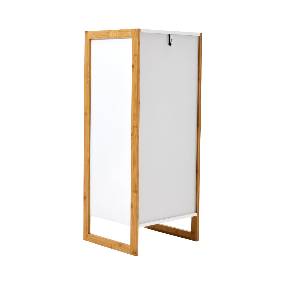 Single-door Freestanding Bamboo Frame MDF Bathroom Cabinet