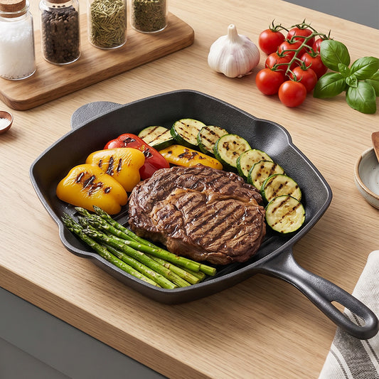 Cast Iron Frying Pan with Handles