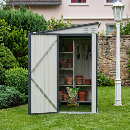 4x8 FT Pent Roof Garden Tool Shed Outdoor Patio Storage House