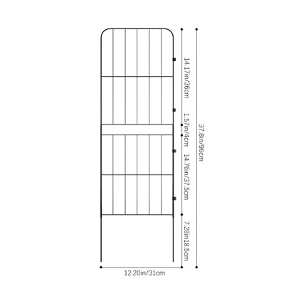 10 Panels 31x96cm Metal Garden Edging Fence Yard Borders Decor