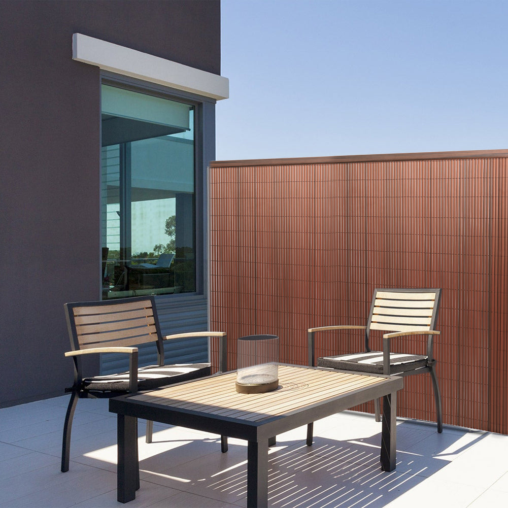 Brown Privacy Fence PVC Bamboo Outdoor Garden Balcony Screen