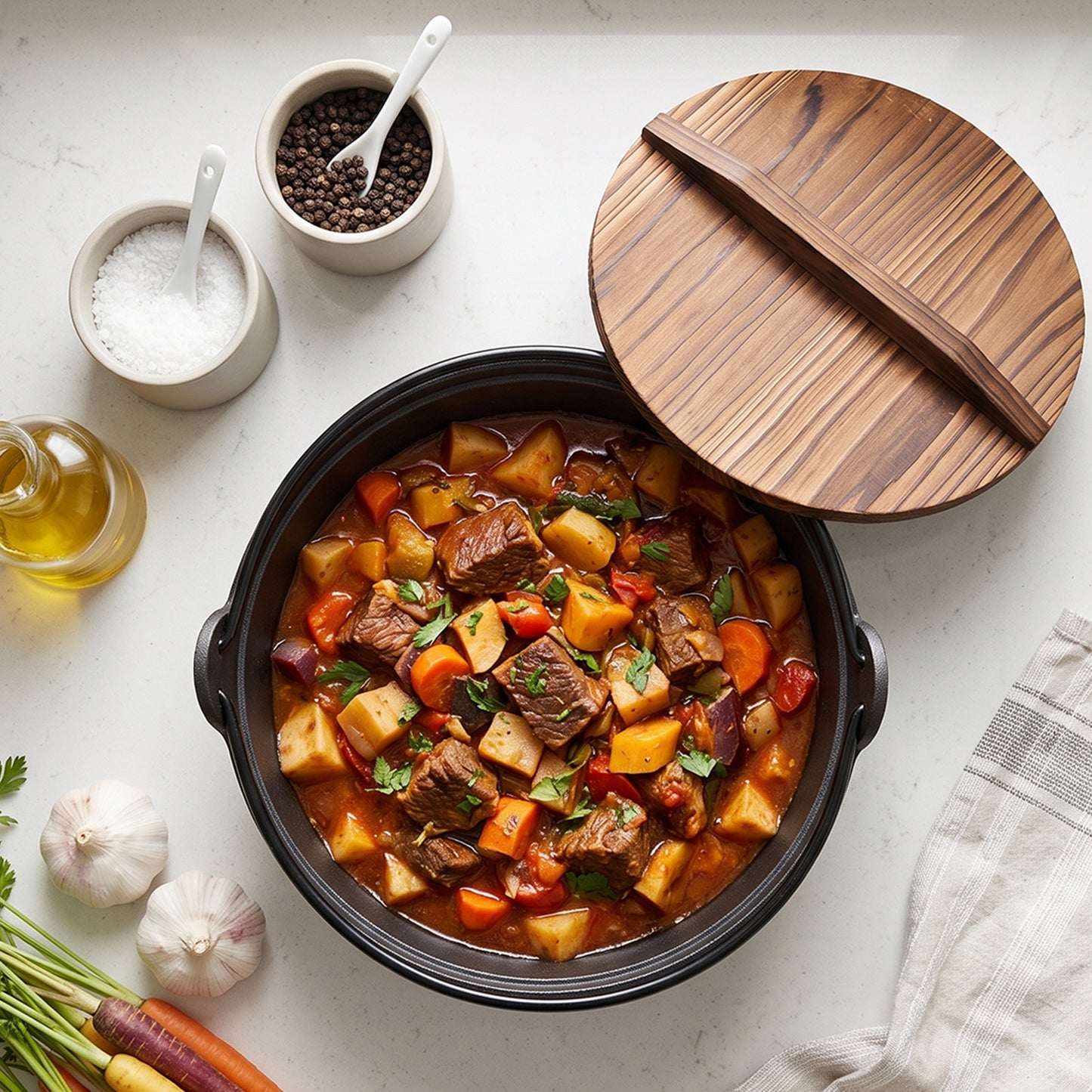 4L Cast Iron Nabe Pot with Double Handles