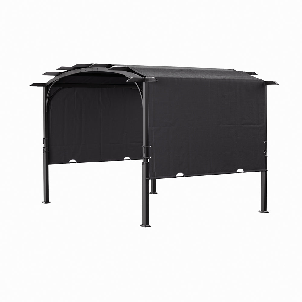 Retractable Arc-Shaped Steel Pergola