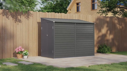 4.6x9FT Wide Outdoor Lockable Steel Storage Shed