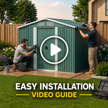 Steel Garden Storage Shed with Apex Roof