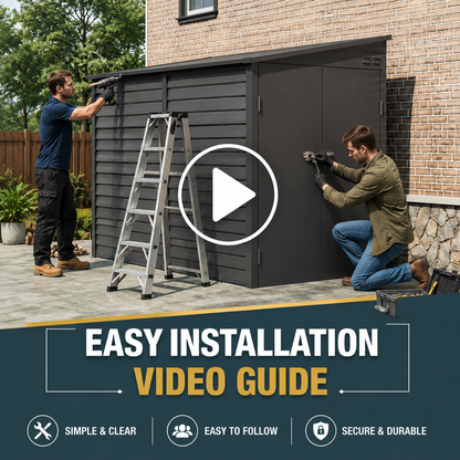 4.6x9FT Wide Outdoor Lockable Steel Storage Shed