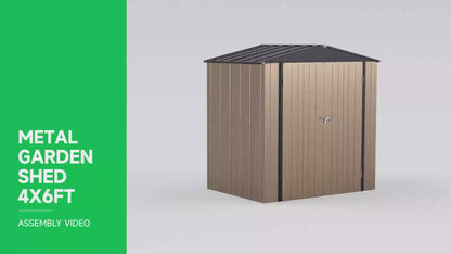 6 x 4 ft Apex Roof Garden Tool Shed With Lockable Doors