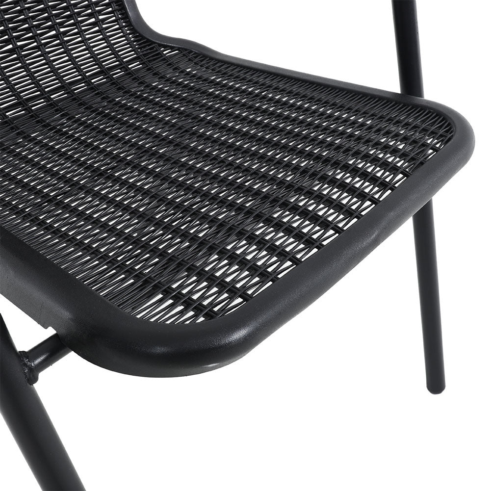 Set of 6 Stacking Patio Dining Side Chairs for All Weather Outdoor Bistro Garden Patio Side Chair   