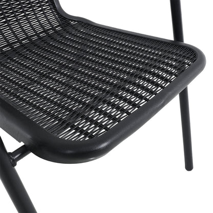 Set of 6 Stacking Patio Dining Side Chairs for All Weather Outdoor Bistro Garden Patio Side Chair   