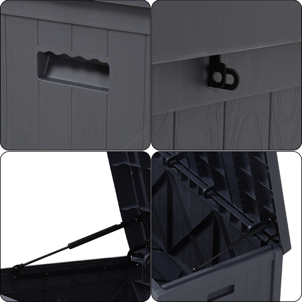 Outdoor Grey Storage Deck Box - Large Size Garden storage Garden Sanctuary 