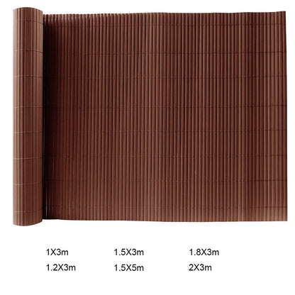 Brown Privacy Fence PVC Bamboo Outdoor Garden Balcony Screen Garden Fences   