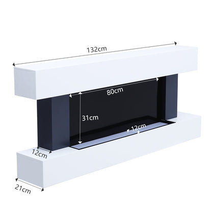 52 Inch Contemporary Wall Mounted/Freestanding Fireplace Mantel