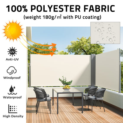 Retractable Double Side Awning - White Awnings   