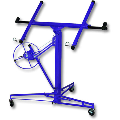 11 Ft Plasterboard Lifter with Rolling Casters Panel Hoist