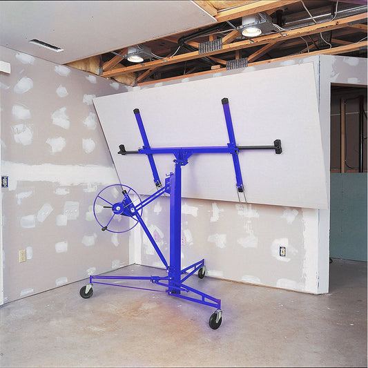 11 Ft Plasterboard Lifter with Rolling Casters Panel Hoist