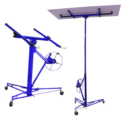 11 Ft Plasterboard Lifter with Rolling Casters Panel Hoist