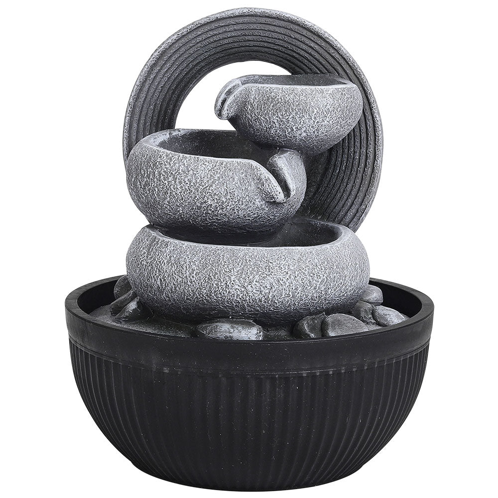 Resin Cascading Water Fountain with LED Light