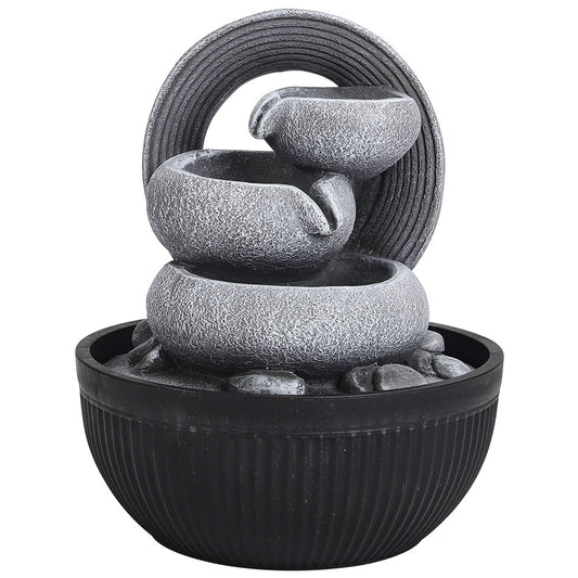 Resin Cascading Water Fountain with LED Light