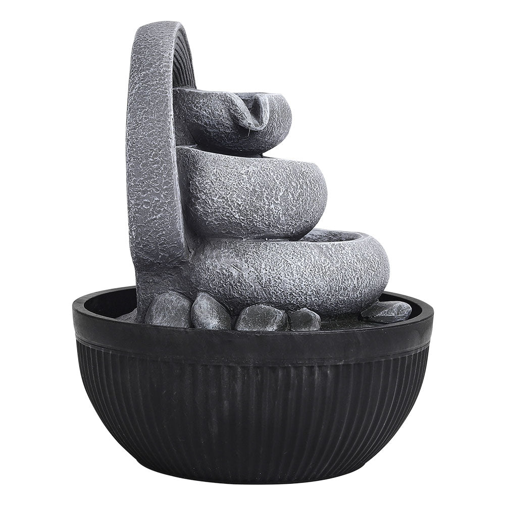 Resin Cascading Water Fountain with LED Light