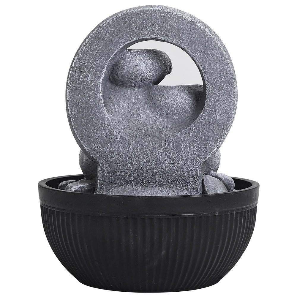 Resin Cascading Water Fountain with LED Light
