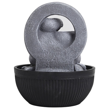 Resin Cascading Water Fountain with LED Light