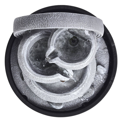 Resin Cascading Water Fountain with LED Light