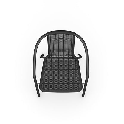 Set of 6 Stacking Patio Dining Side Chairs for All Weather Outdoor Bistro Garden Patio Side Chairs   