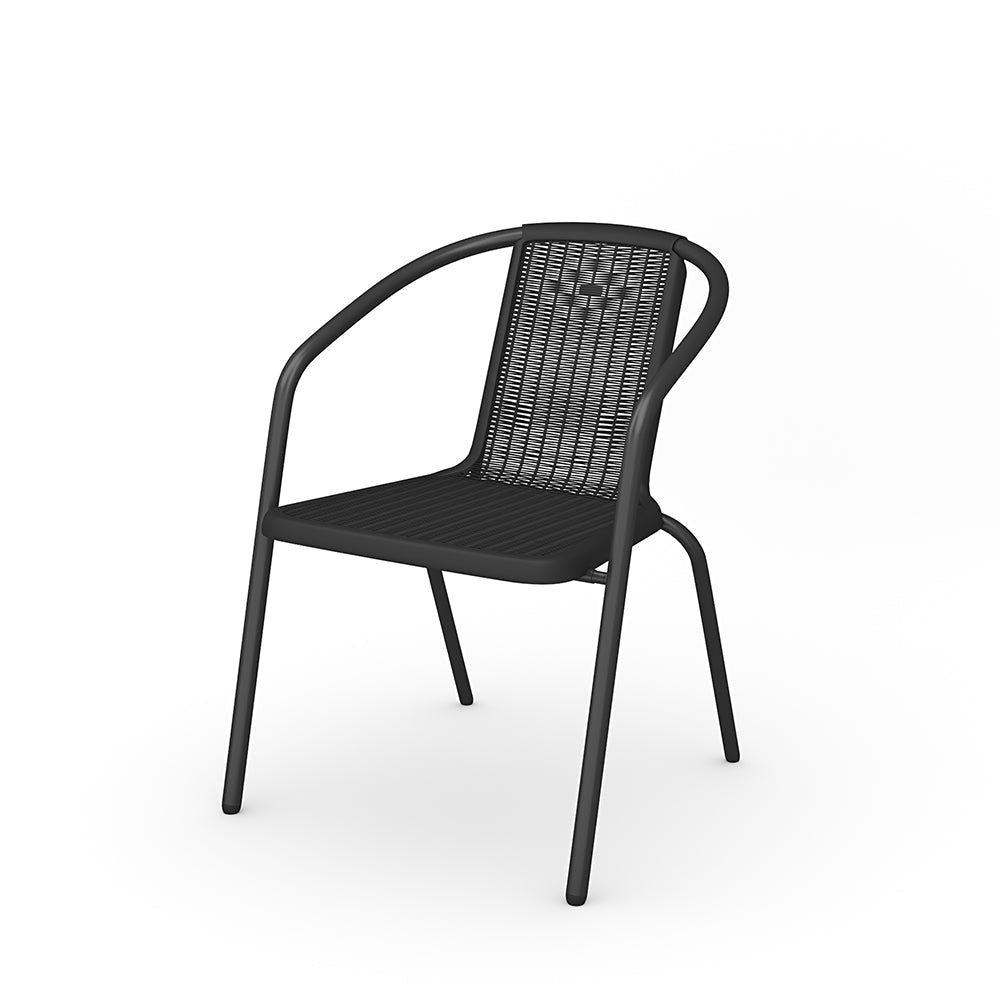 Set of 6 Stacking Patio Dining Side Chairs for All Weather Outdoor Bistro Garden Patio Side Chairs   