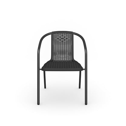 Set of 6 Stacking Patio Dining Side Chairs for All Weather Outdoor Bistro Garden Patio Side Chairs   
