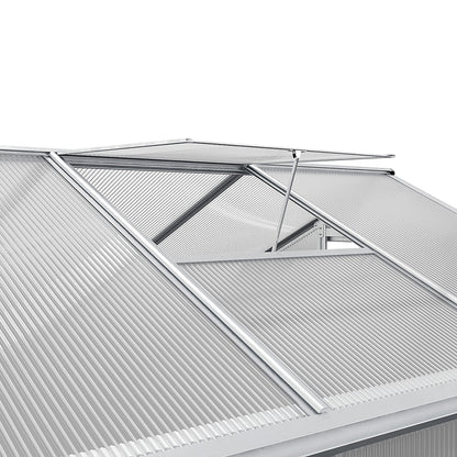 White Framed Garden Hobby Greenhouse with Vent Garden Storages & Greenhouses Garden Sanctuary 