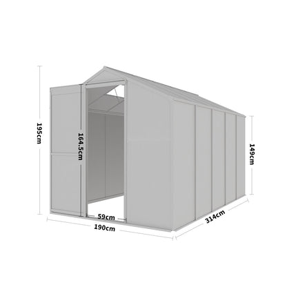 White Framed Garden Hobby Greenhouse with Vent Garden Storages & Greenhouses Garden Sanctuary 