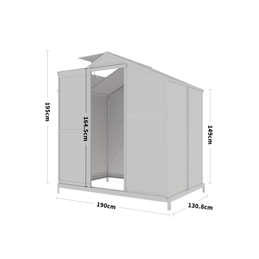 White Framed Garden Hobby Greenhouse with Vent Garden Storages & Greenhouses Garden Sanctuary 