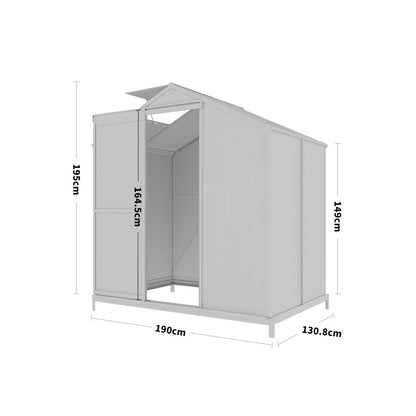 White Framed Garden Hobby Greenhouse with Vent Garden Storages & Greenhouses Garden Sanctuary 