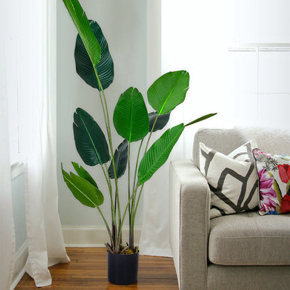 Artificial Banana Leaf Tree Faux Large Plants in Pot Plants   1.8 M 