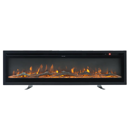 40/50/60 Inch Wall Mounted Electric LED Fireplace Fire Heater