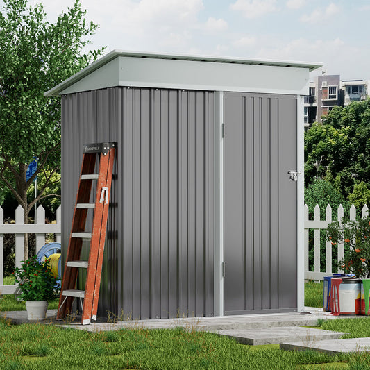 Outdoor Metal Storage Shed with Lockable Door