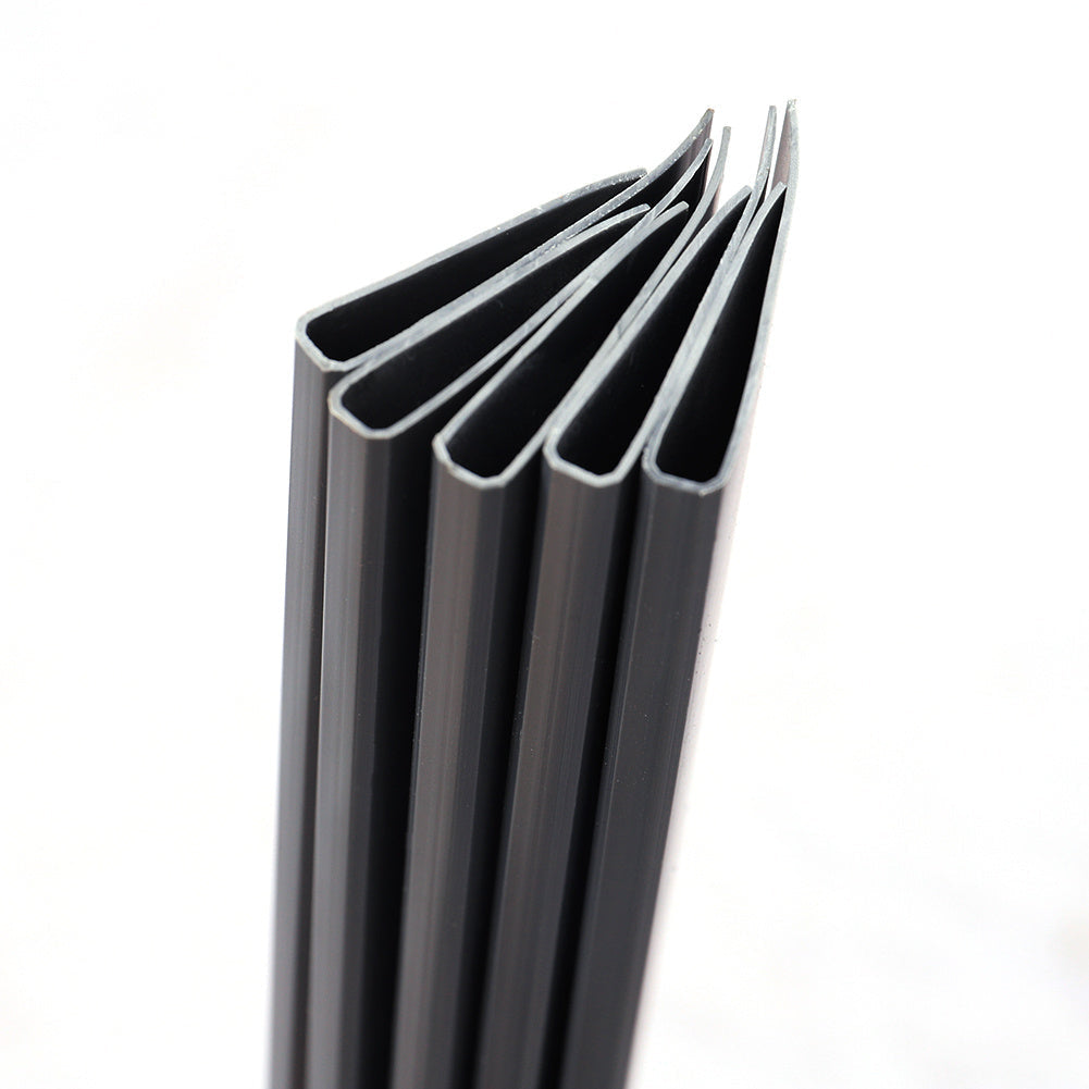 Garden Screening Strips PVC Fence Clamp Rails Double Side Privacy Panel Roll Fixing Clips Garden Fences   Grey 5pcs (1m/pcs) 