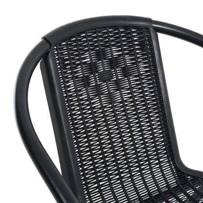 Set of 6 Stacking Patio Dining Side Chairs for All Weather Outdoor Bistro Garden Patio Side Chair   